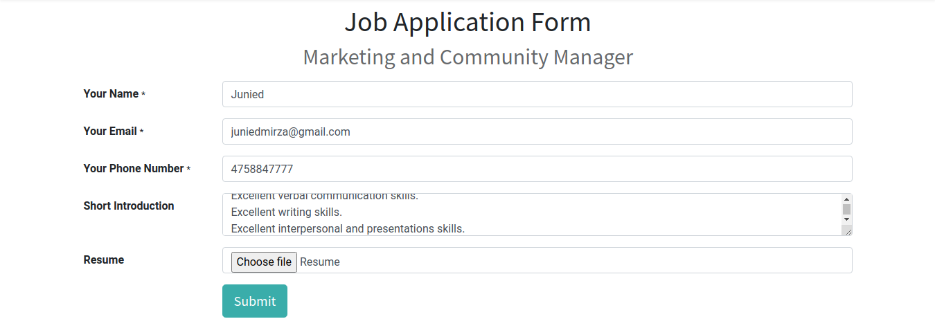 marketing and community manager
