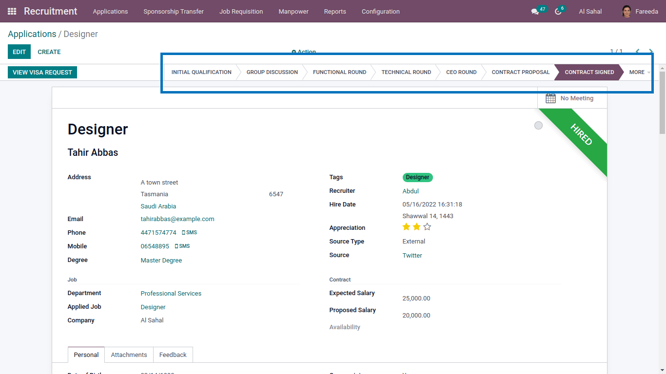 application of designer can customise workflow stageswise