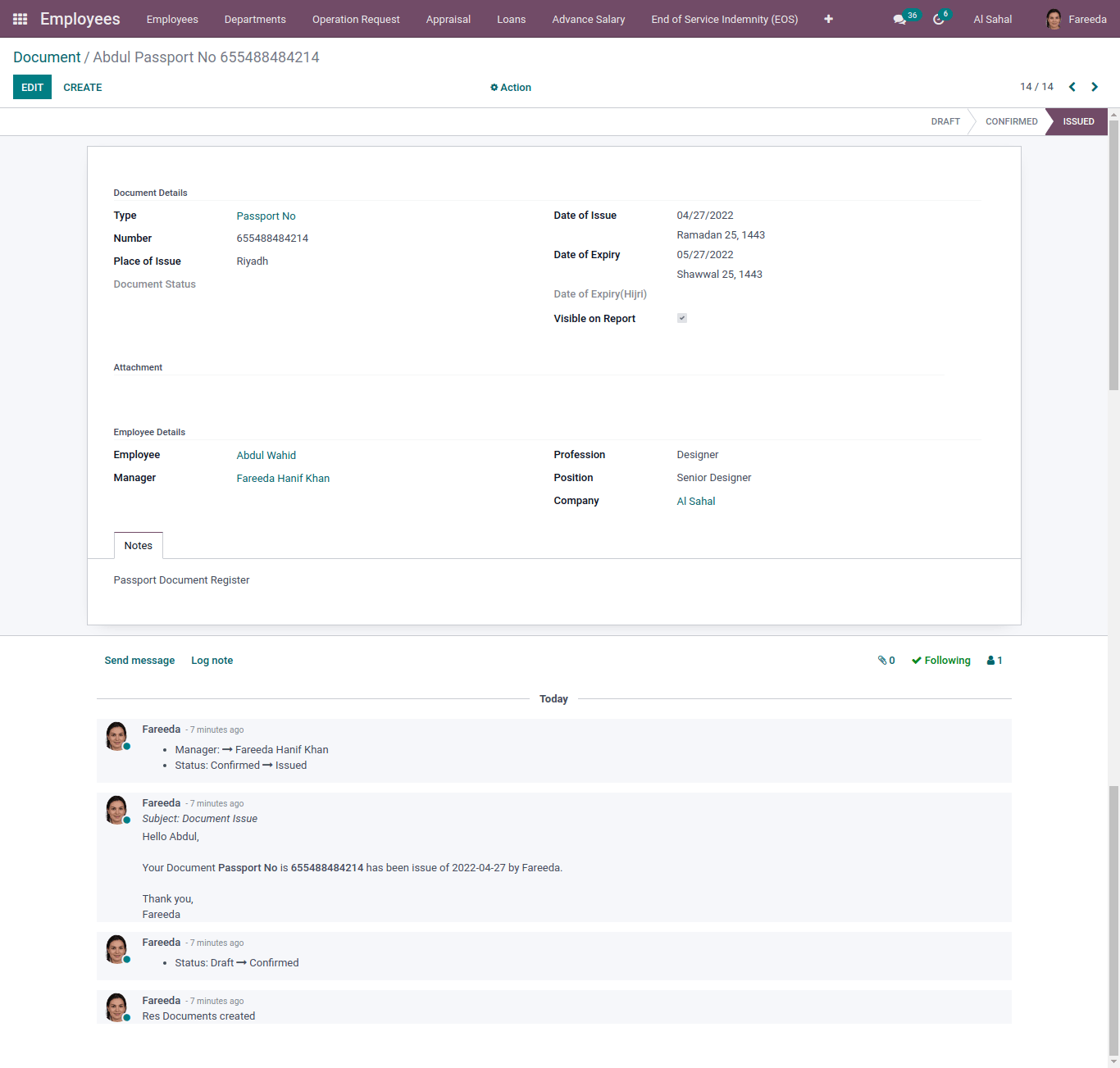 abdul issued passport detail