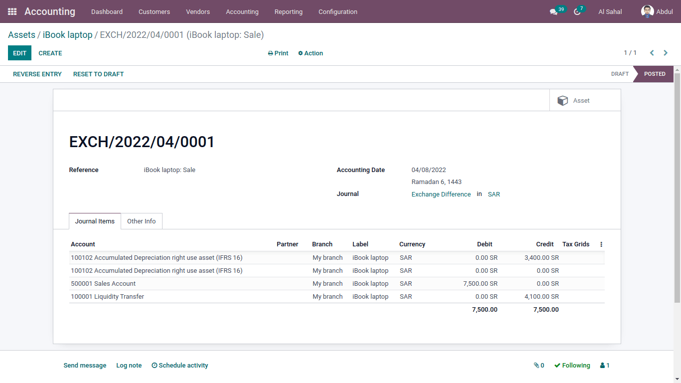 Assets i book laptop exchange detail