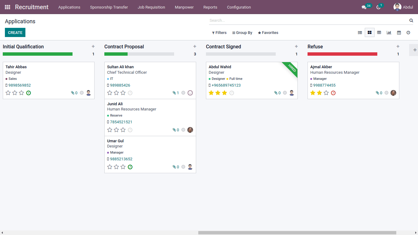 kanban view application