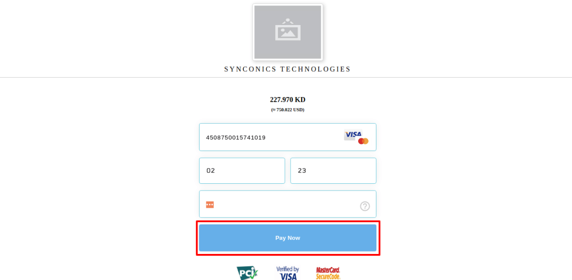 my fatoorah paymentcheck out page
